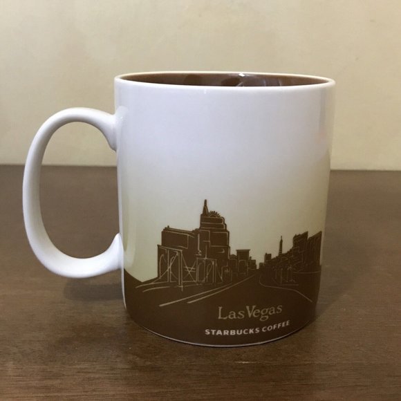 2008 Starbucks Collectors Series Las Vegas 16 oz Brown Ceramic Mug - Picture 4 of 7